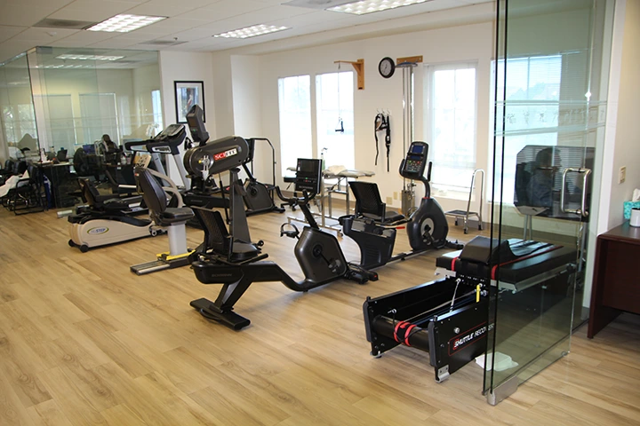 Exercise and therapy equipment in Professional Physical Therapy's office